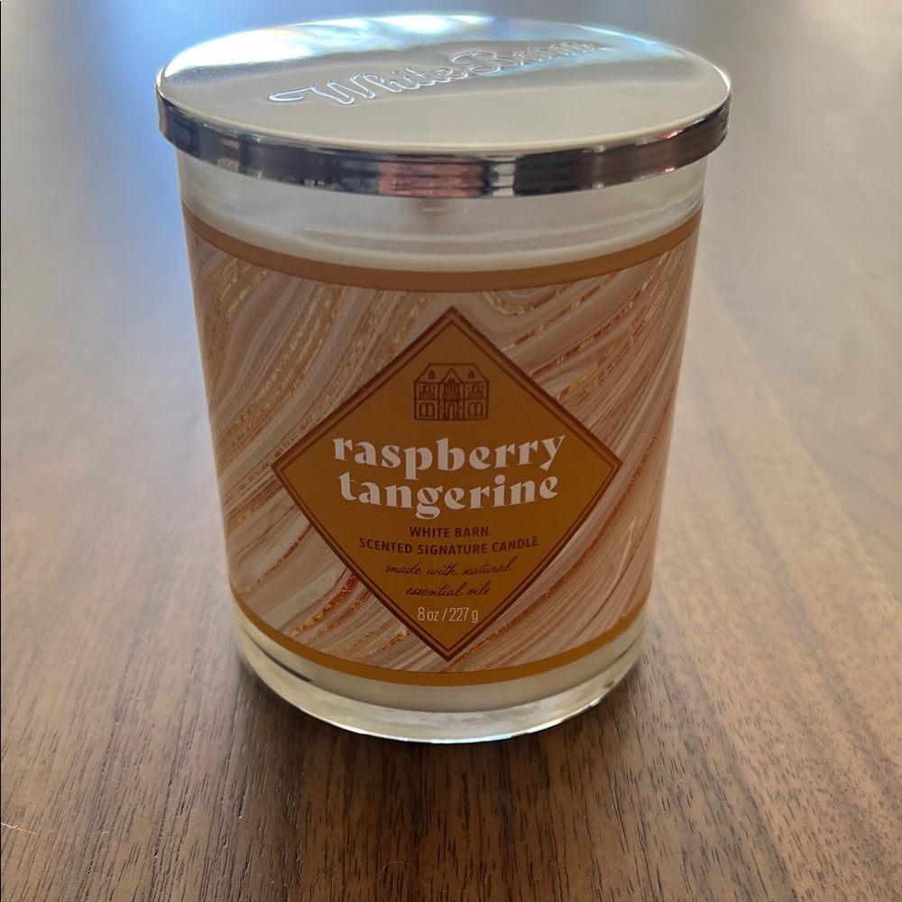 White Barn Raspberry Tangerine Body Cream Candle